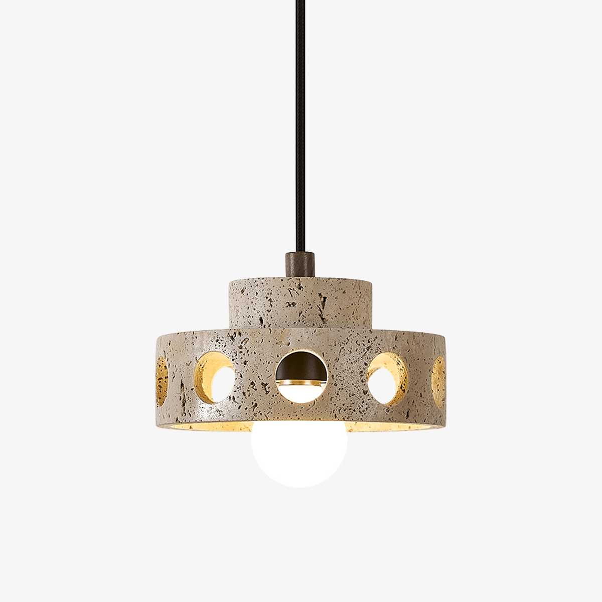 Bria lámpara colgante en travertino amarillo natural
