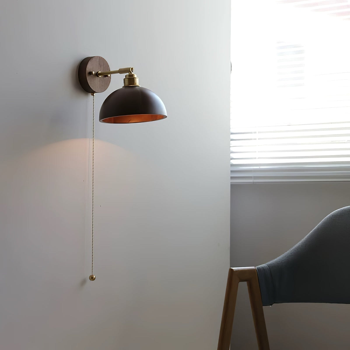 Arsole aplique de pared tradicional de latón con tirador