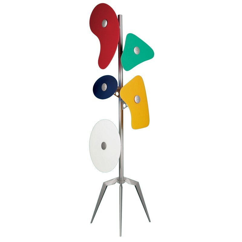 Mira Modern Geométrico Metal LED Lámpara de Pie Blanca