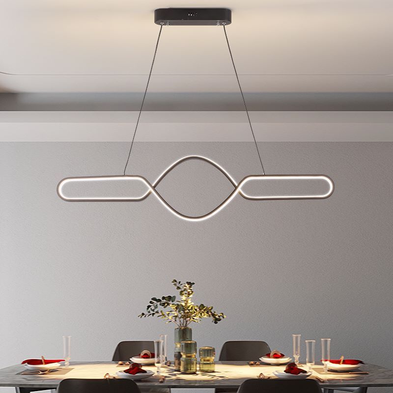 Arisha Minimalista Lineal Metal  Lámpara Colgante Negra/Dorada
