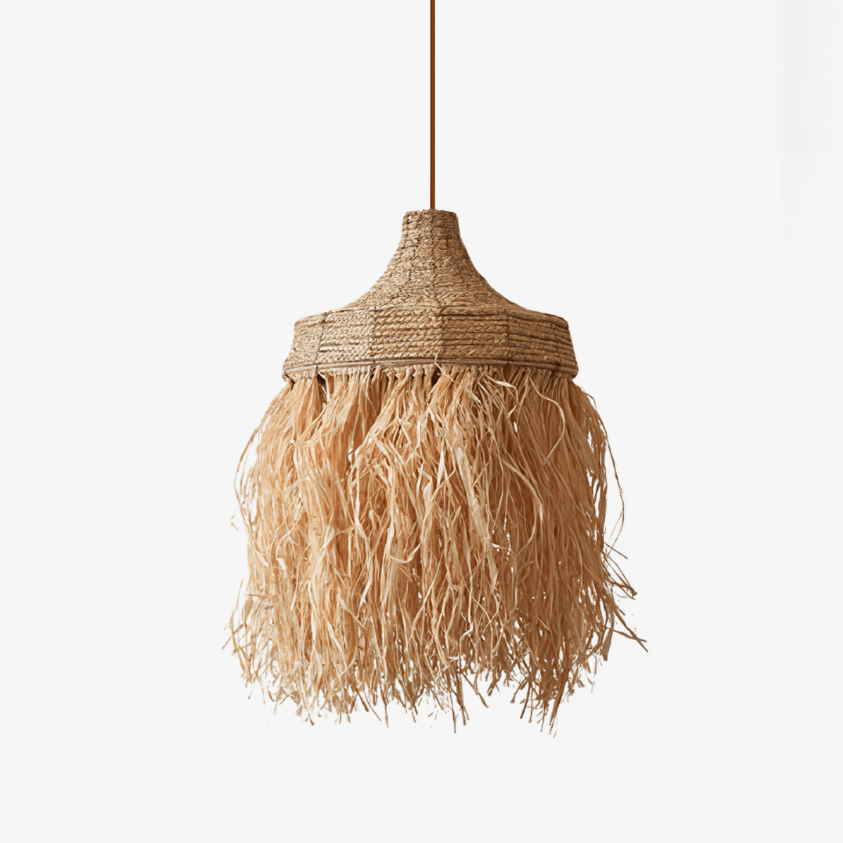 Bohemian lámpara colgante de paja trenzada
