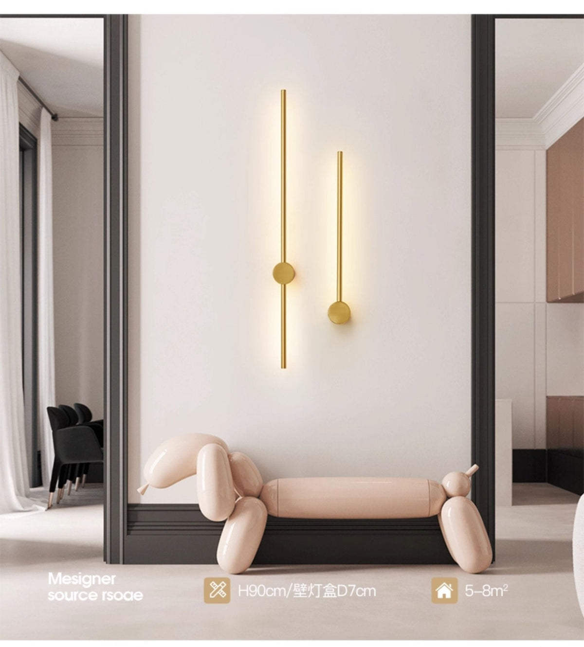 Nestx aplique de pared en latón