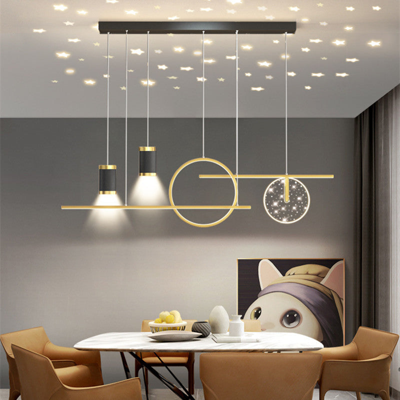 Arisha Moderna LED Estrella Metal Lámpara Colgante Negra/Blanca/Dorada