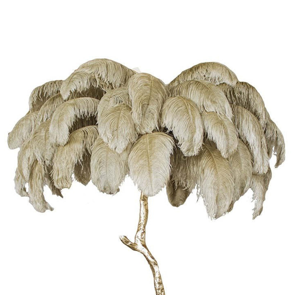 O'Moore Luxury Árbol Pluma/Resina Lámpara de Pie/Mesa
