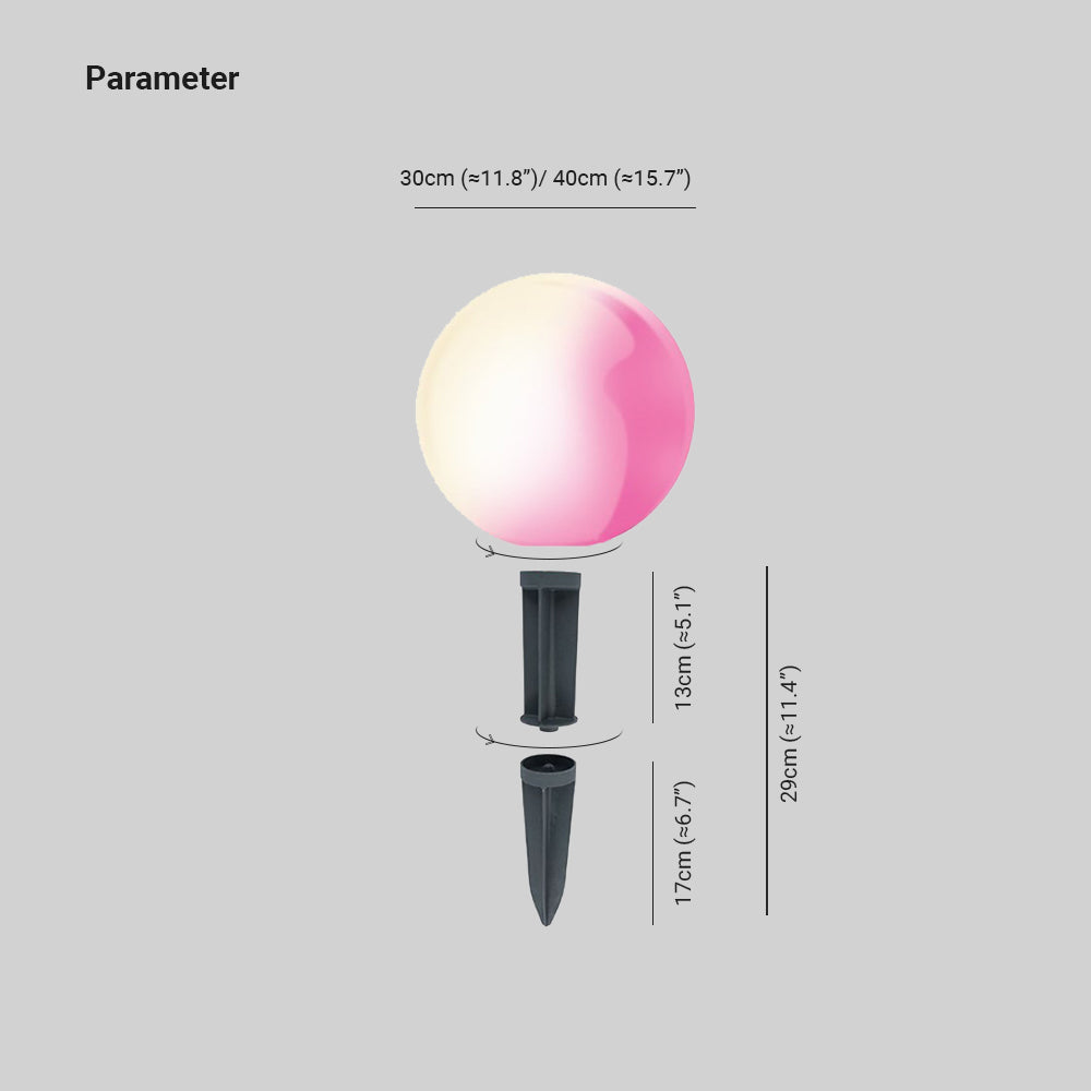 Ray Minimalista Bola LED Resina Lámpara De Pie Exterior Patio