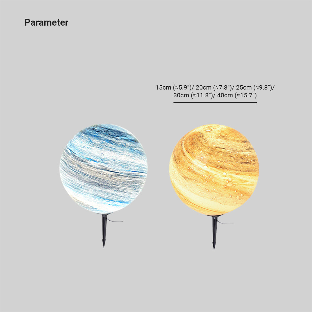 Ray Decorativa Planeta Metal Acrílico Lámpara De Pie Exterior