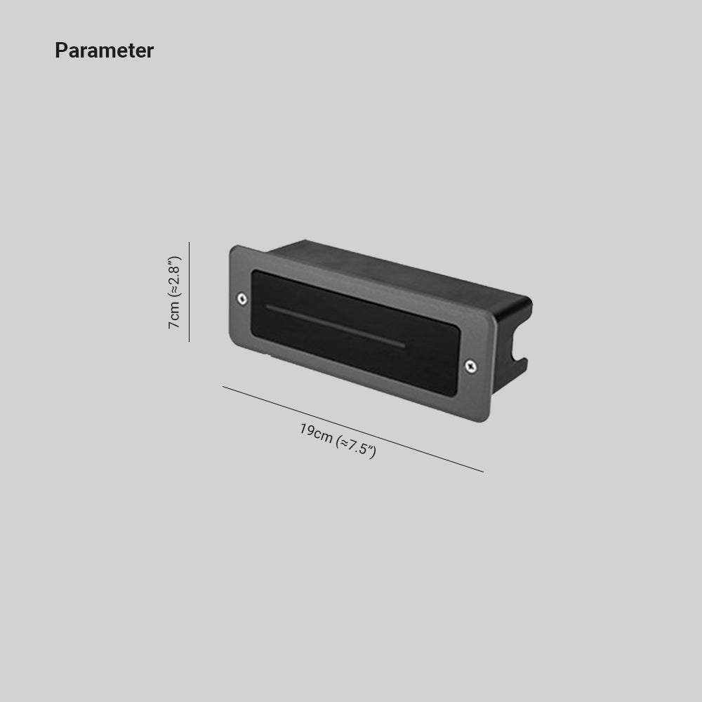 Ray Minimalista Rectangular Metal Aplique Exterior Patio