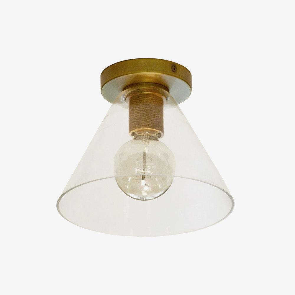 Elthyn lámpara de techo cono de vidrio latón minimalista industrial