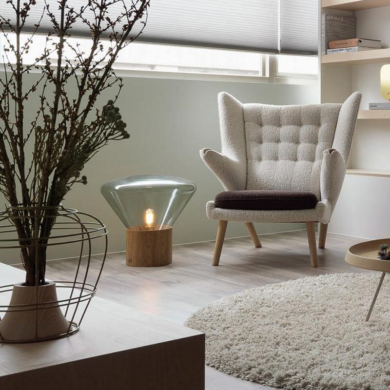 Sylirella lámpara de mesa minimalista de madera