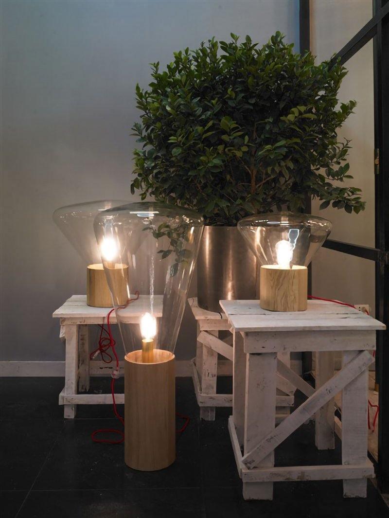 Sylirella lámpara de mesa minimalista de madera
