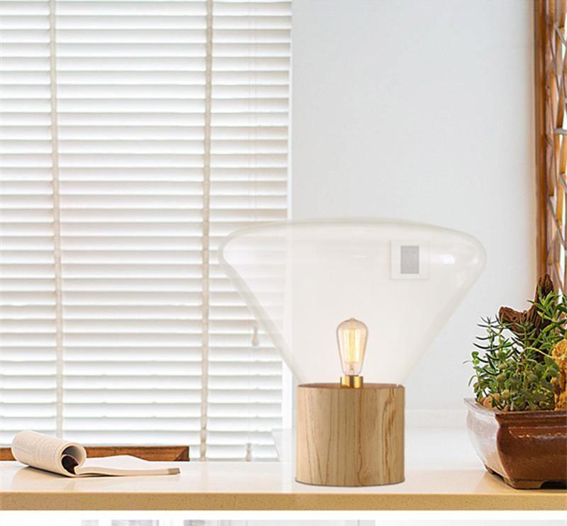 Sylirella lámpara de mesa minimalista de madera