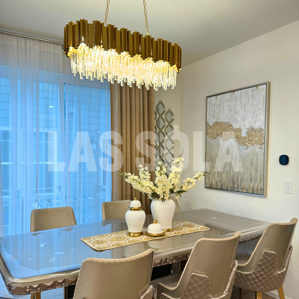 Kristy Moderna Nordica Decorativa Luja Lámpara Colgante Dorada