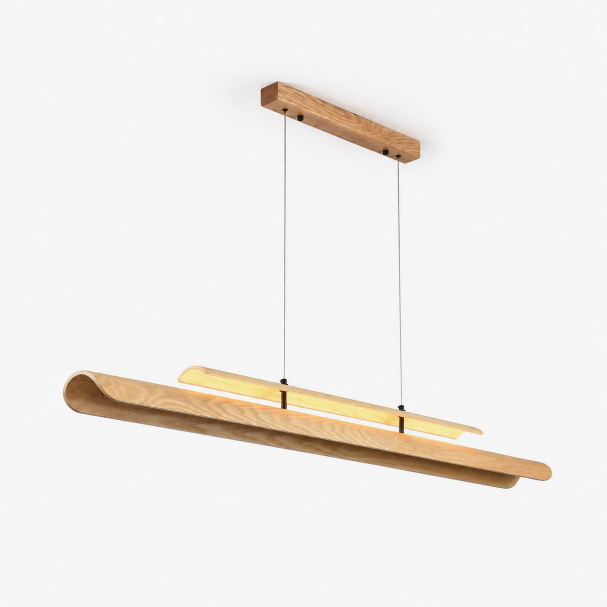 Lignelle lámpara colgante lineal de madera