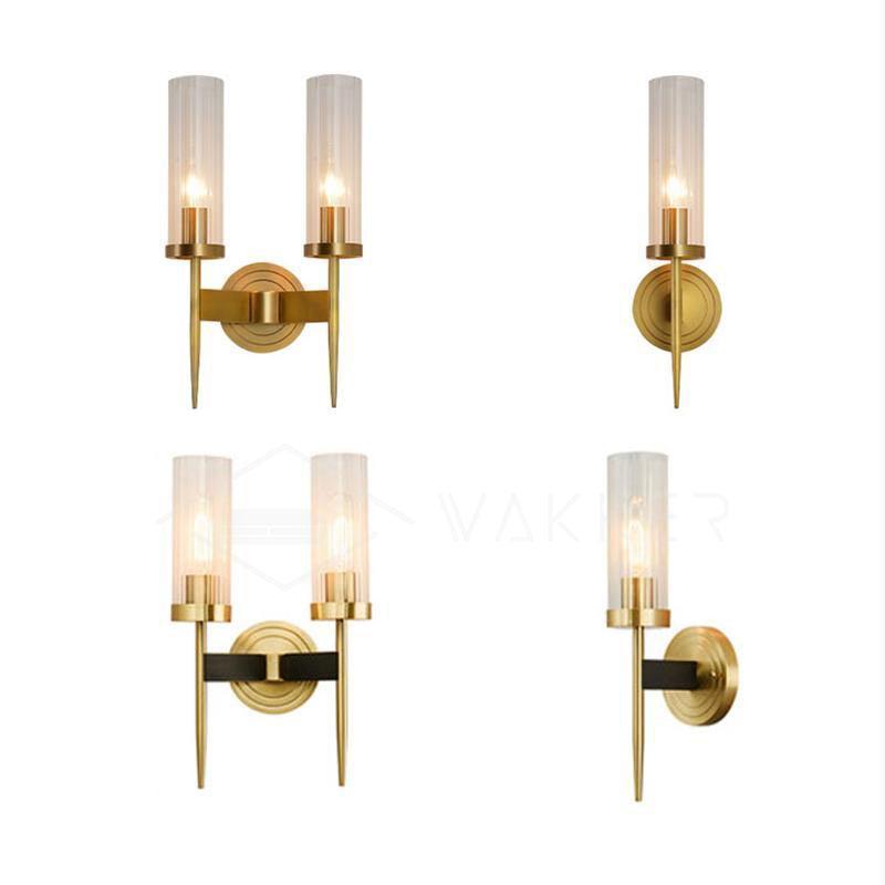Vilaeisra aplique de pared elegancia Vintage con vidrio
